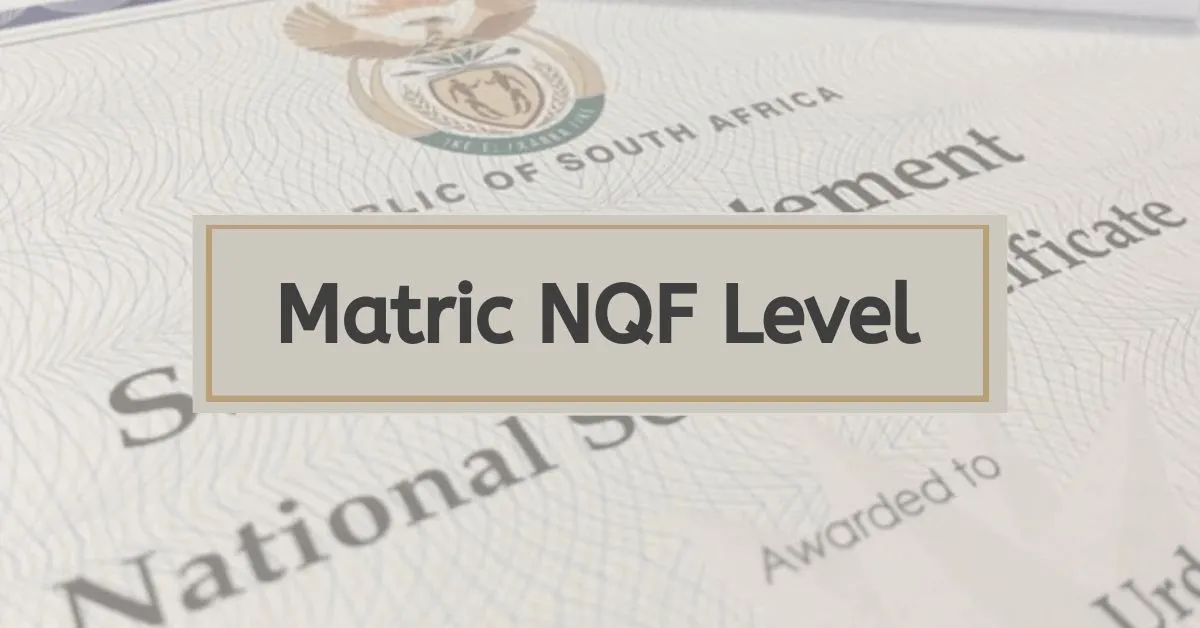 What NQF Level Is Matric Searche